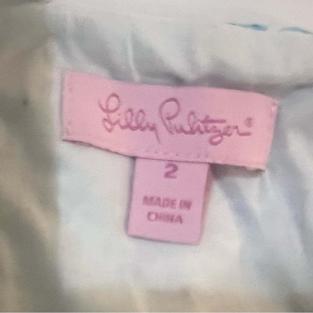 Lilly Pulitzer Grayes Breakwater Blue Daisy Shift Dress Size 2 Dance All Over - Picture 7 of 13